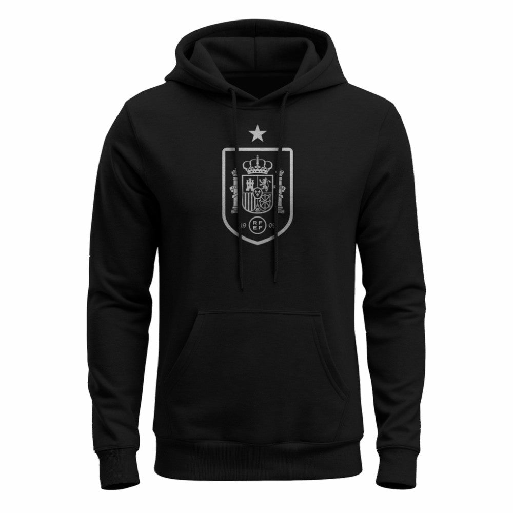 Spain National Team 1863FC Mono Badge Fleece Hoodie for sale - Black 