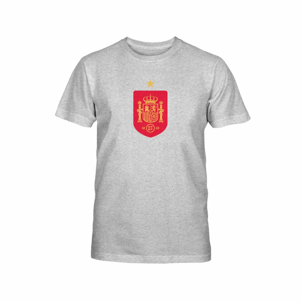 Spain National Team 1863FC Youth Color Badge T-Shirt for sale - Gray 