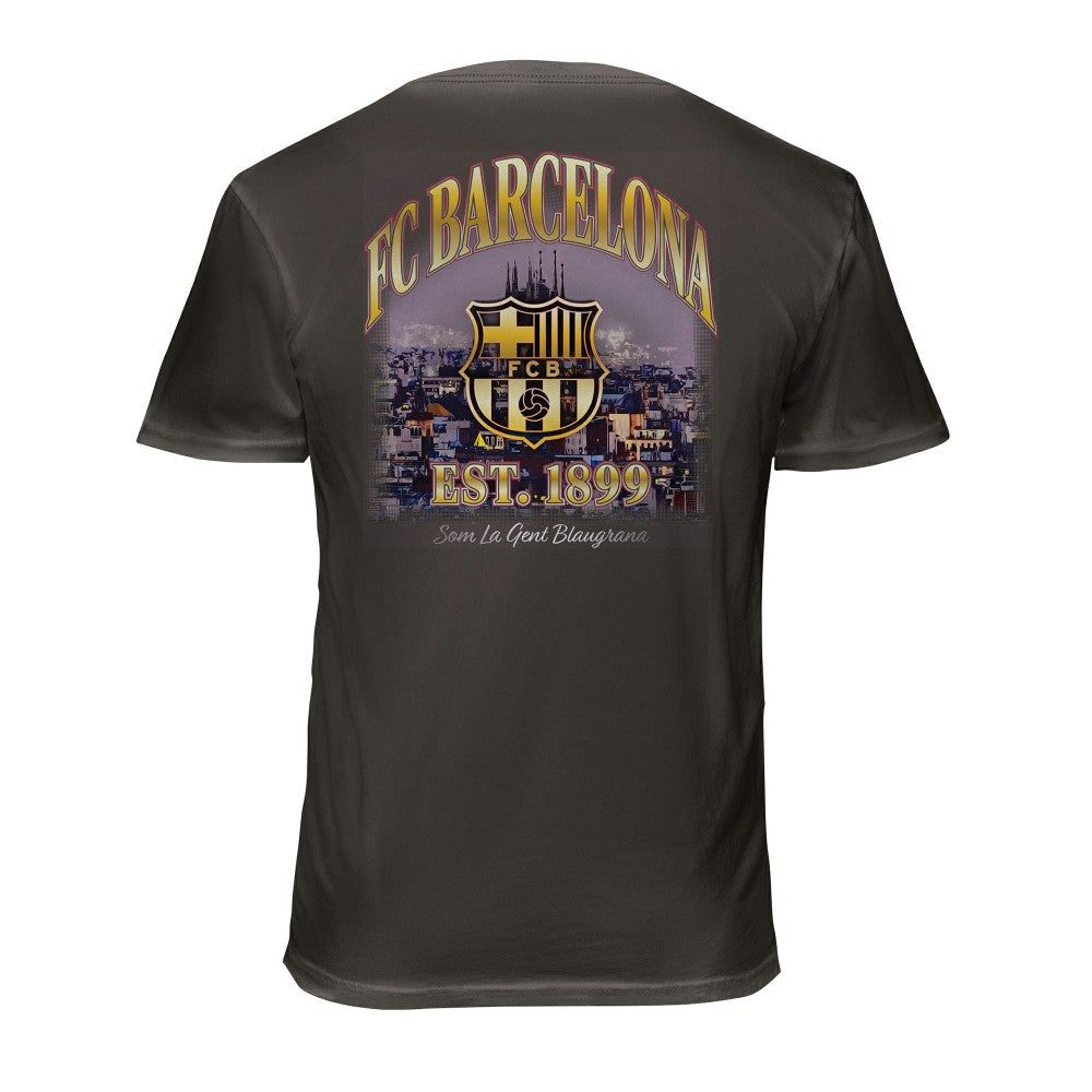 Barcelona 1863FC Wordmark Cotton T-Shirt on sale - Gray 