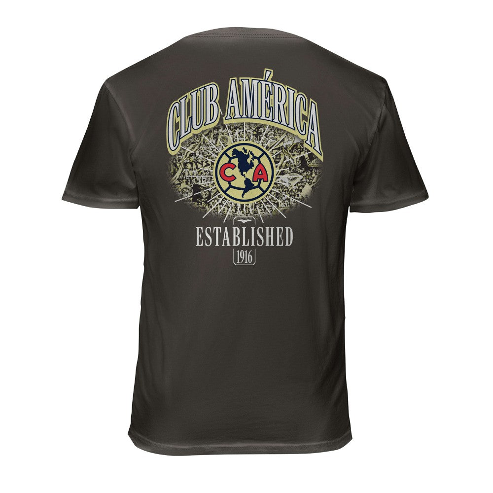 Club America 1863FC Wordmark Cotton T-Shirt Discount - Gray 