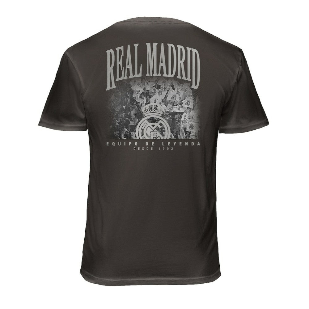 Real Madrid 1863FC Wordmark Cotton T-Shirt Discount - Gray 