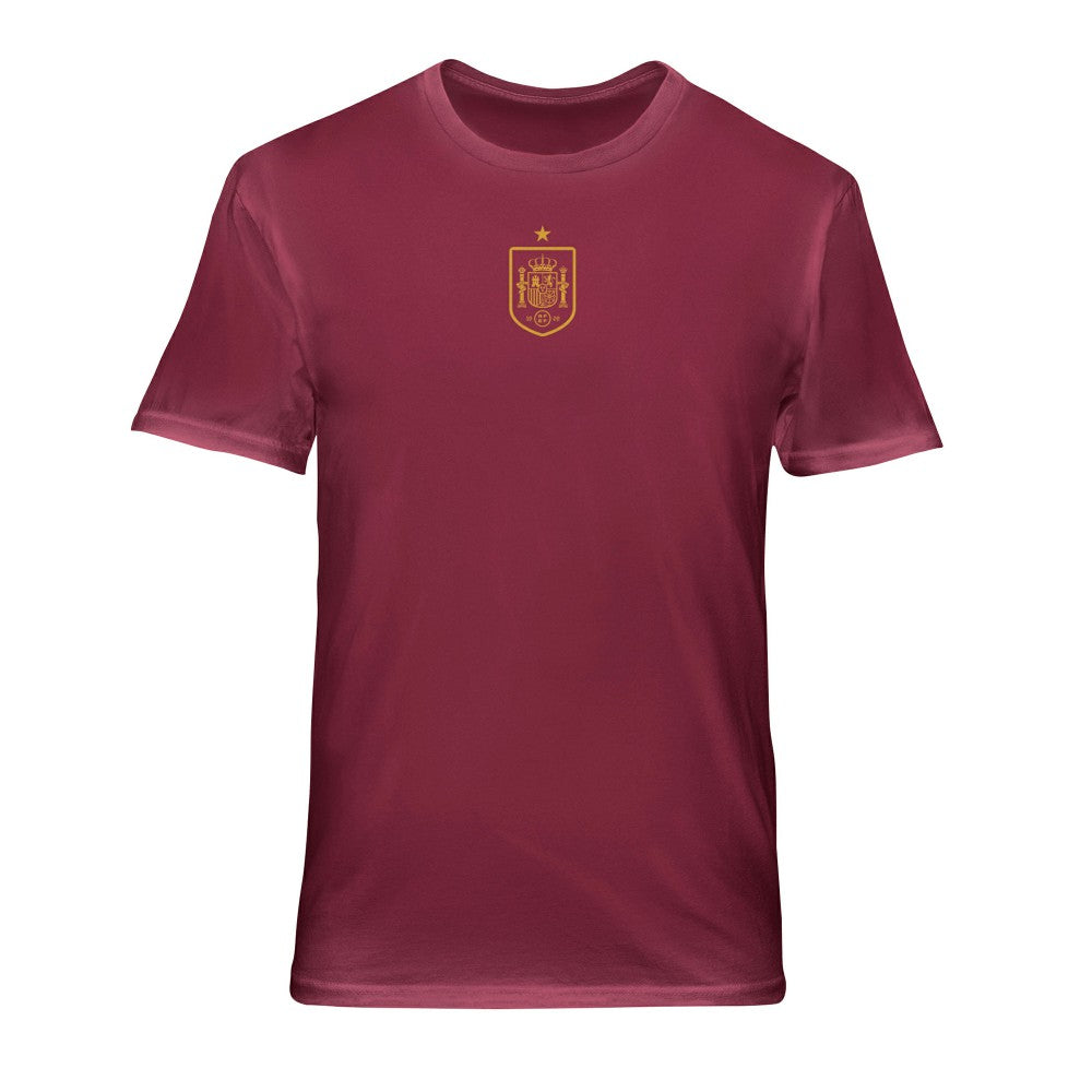 Spain National Team 1863FC Back Wordmark Soft Wash T-Shirt for sale - Red 