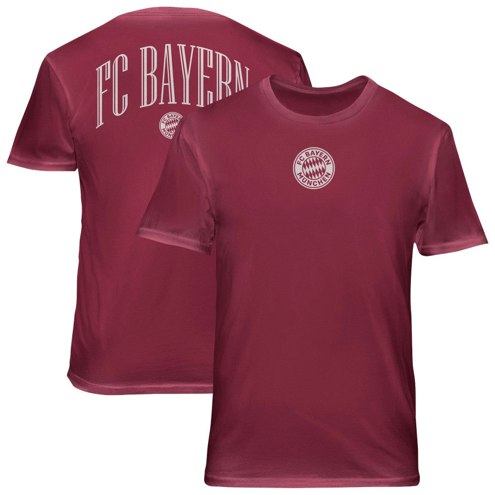Bayern Munich 1863FC Back Wordmark Soft Wash T-Shirt on sale - Red 