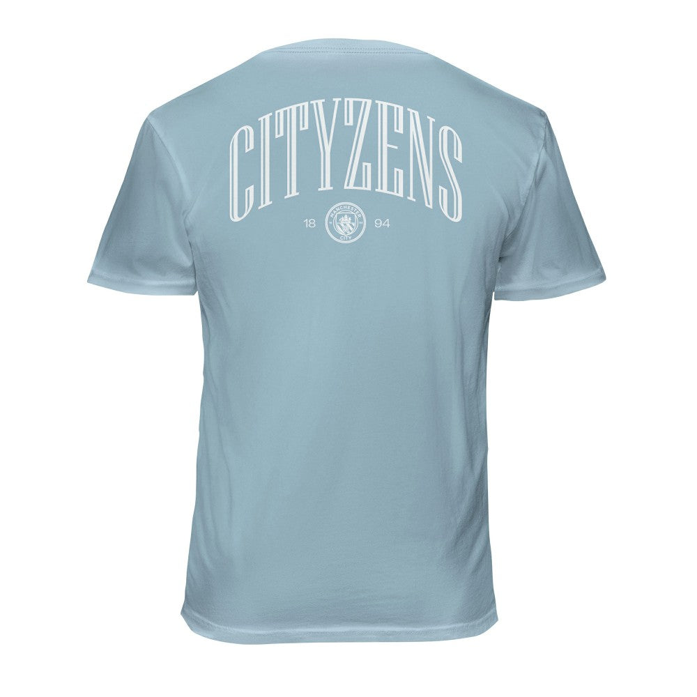 Manchester City 1863FC Back Wordmark Soft Wash T-Shirt Discount - Light Blue 
