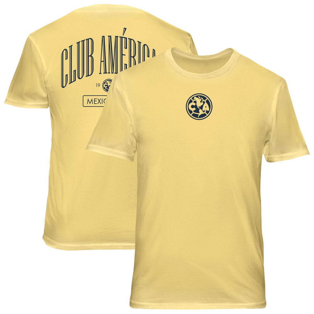 Club America 1863FC Back Wordmark Soft Wash T-Shirt Discount - Yellow 