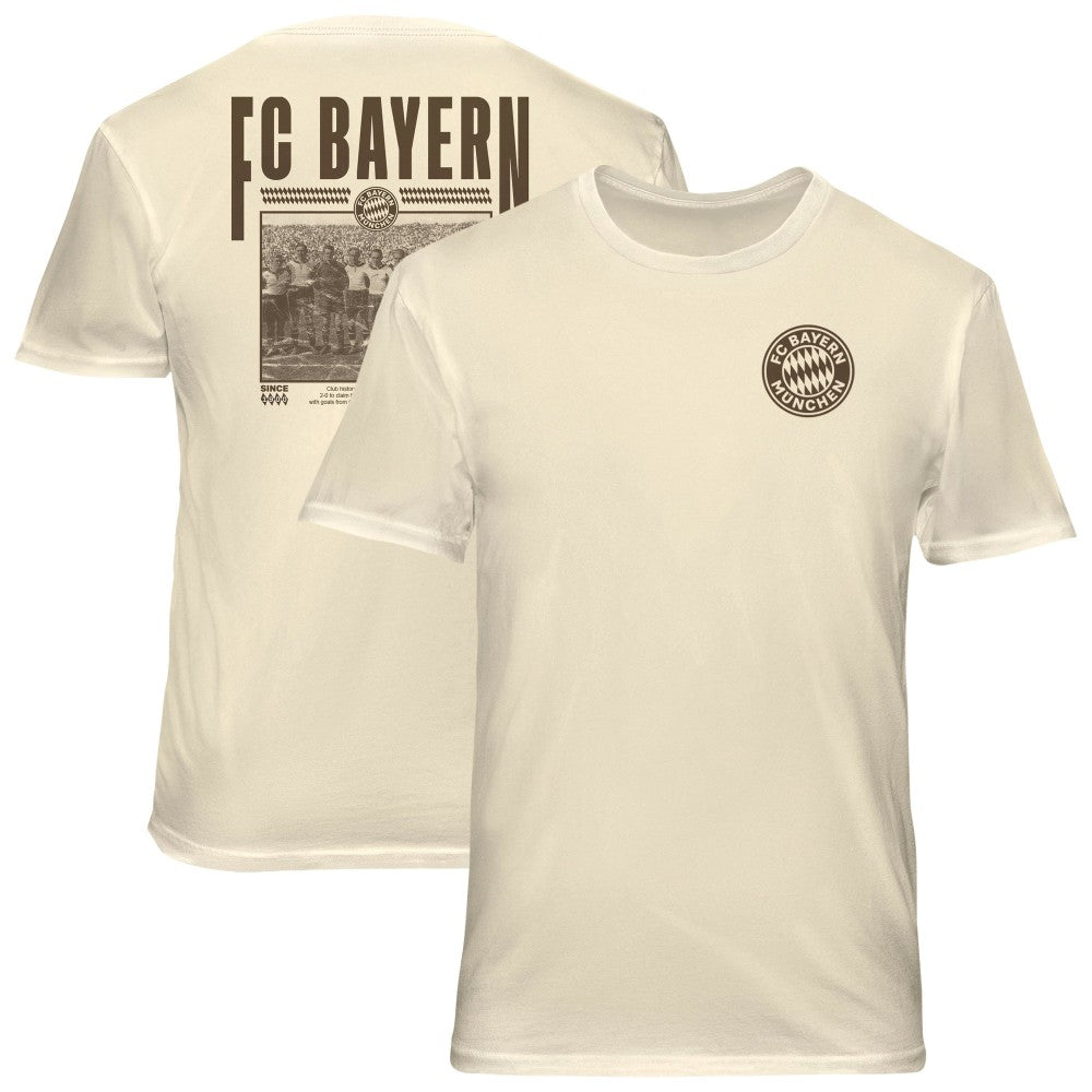 Bayern Munich 1863FC Vintage Soft Wash T-Shirt on sale - Cream 