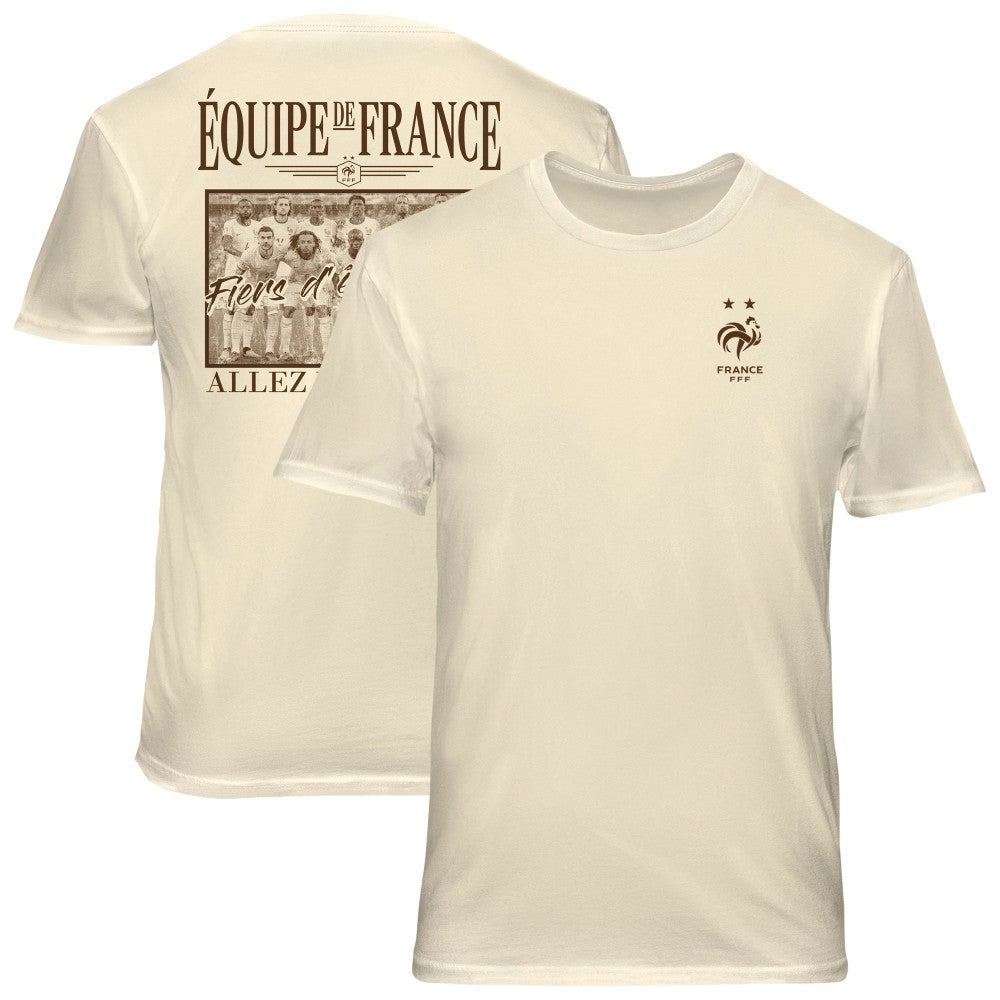 France National Team 1863FC Vintage Soft Wash T-Shirt for sale - Cream 