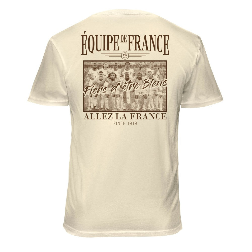 France National Team 1863FC Vintage Soft Wash T-Shirt for sale - Cream 