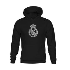 Real Madrid 1863FC Youth Mono Badge Fleece Hoodie Discount - Black 