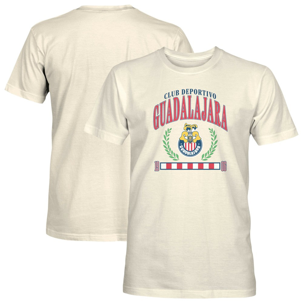 Chivas 1863FC Retro Stripes T-Shirt Discount - Cream 