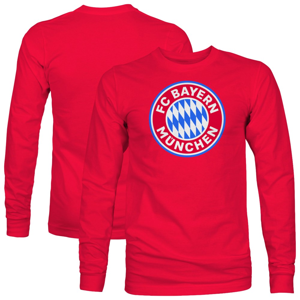 Bayern Munich 1863FC Color Badge Long Sleeve T-Shirt on sale - Red 