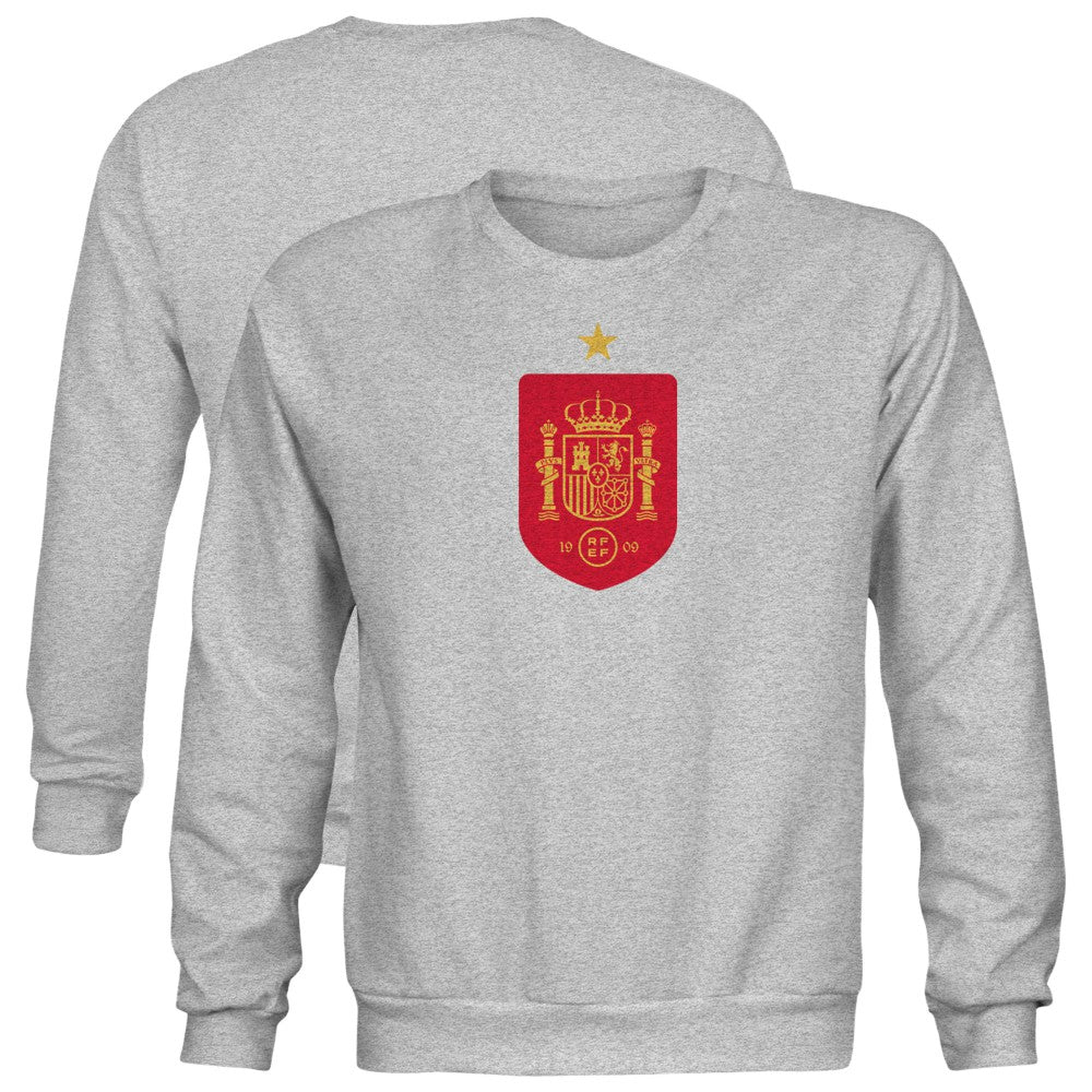 Spain National Team 1863FC Youth Color Badge Sweatshirt for sale - Gray 