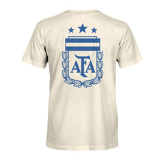 Argentina National Team 1863FC Big Logo Heavyweight T-Shirt for sale - Cream 