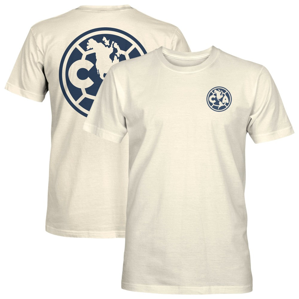 Club America 1863FC Big Logo Heavyweight T-Shirt Discount - Cream 