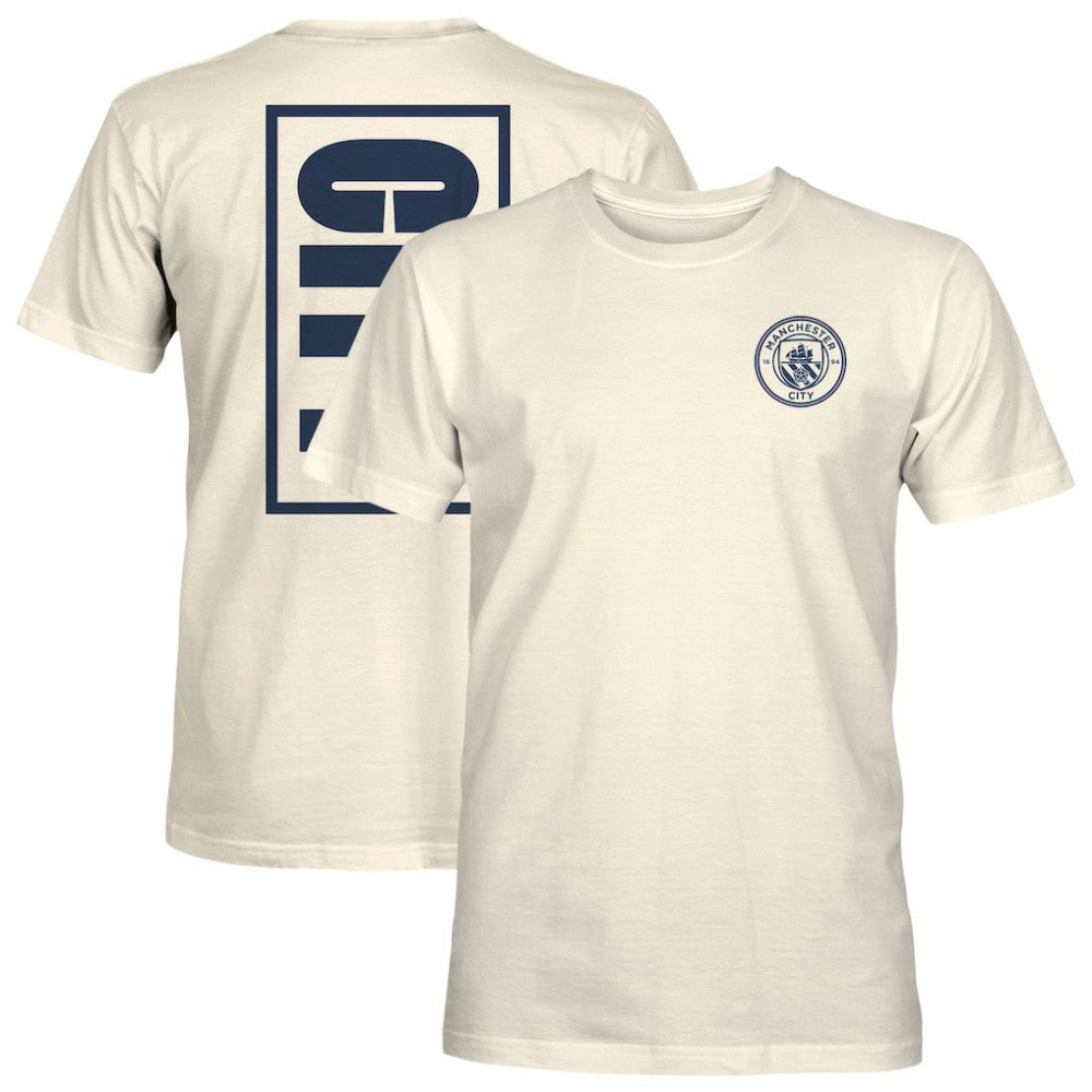 Manchester City 1863FC Big Logo Heavyweight T-Shirt Discount - Cream 