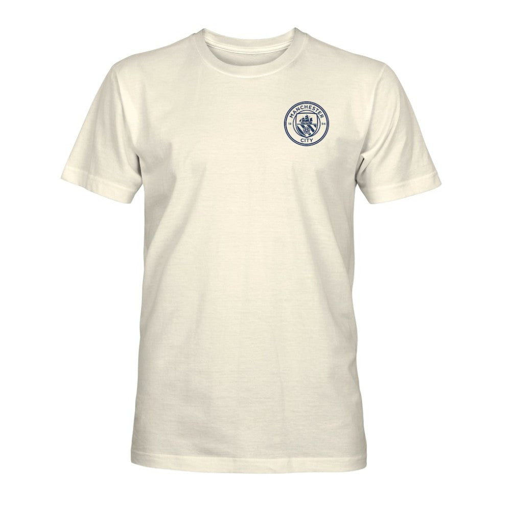 Manchester City 1863FC Big Logo Heavyweight T-Shirt Discount - Cream 