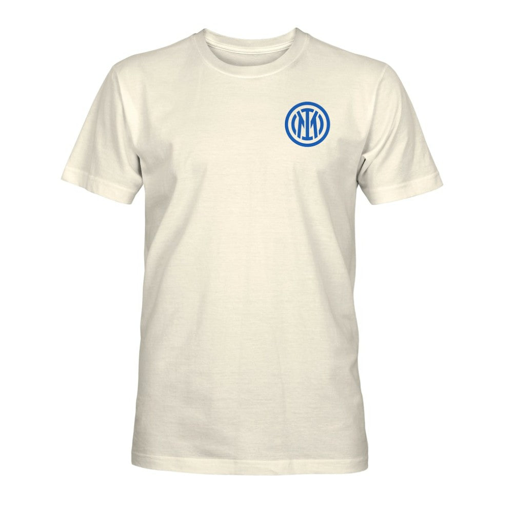 Inter Milan 1863FC Big Logo Heavyweight T-Shirt Discount - Cream 