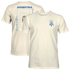 Argentina National Team 1863FC Own the Pitch Heavyweight T-Shirt for sale - Cream 