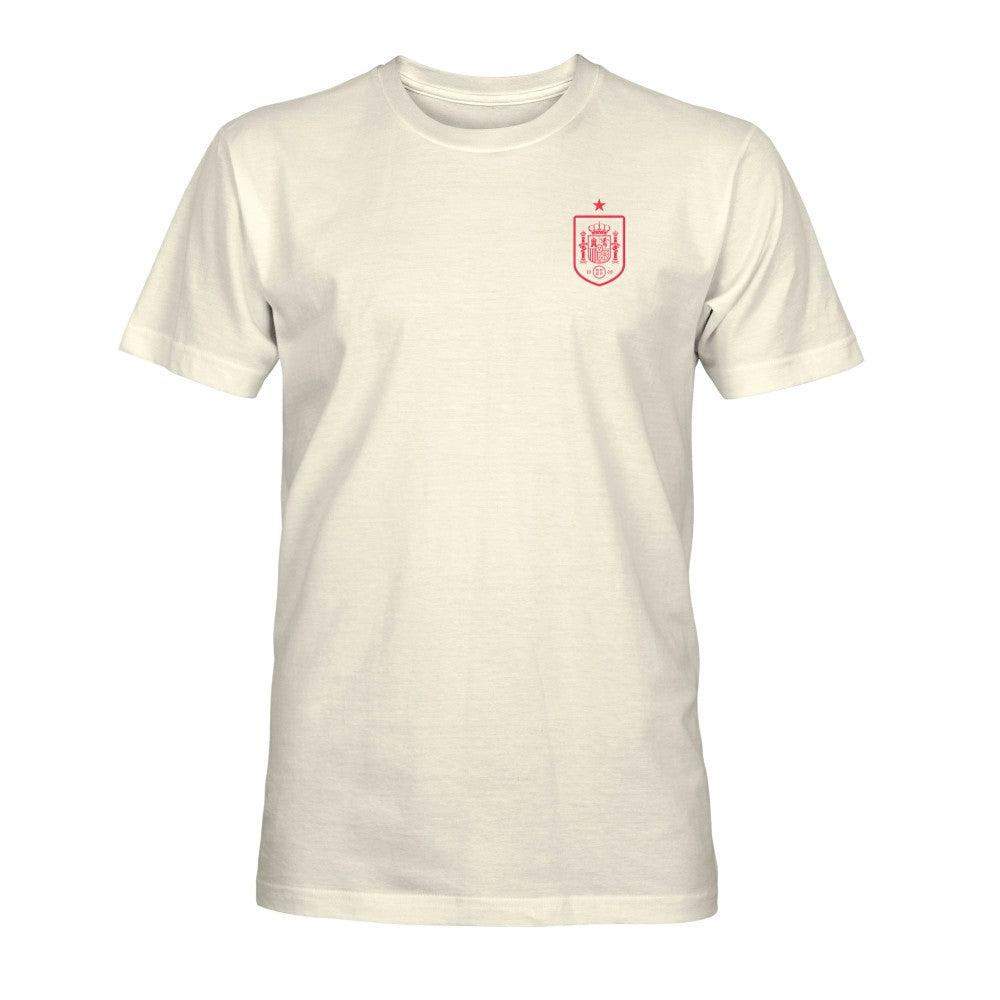 Spain National Team 1863FC Own the Pitch Heavyweight T-Shirt for sale - Cream 
