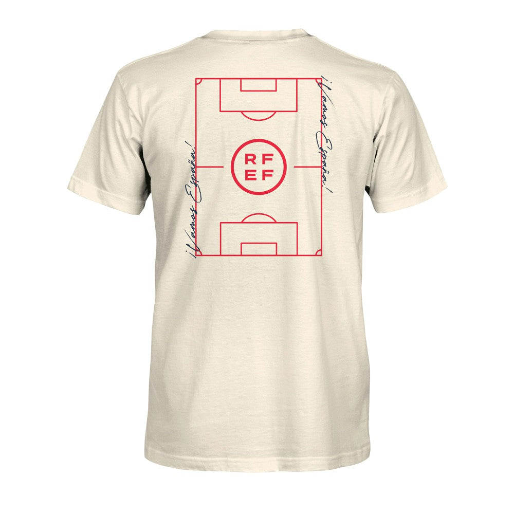 Spain National Team 1863FC Own the Pitch Heavyweight T-Shirt for sale - Cream 