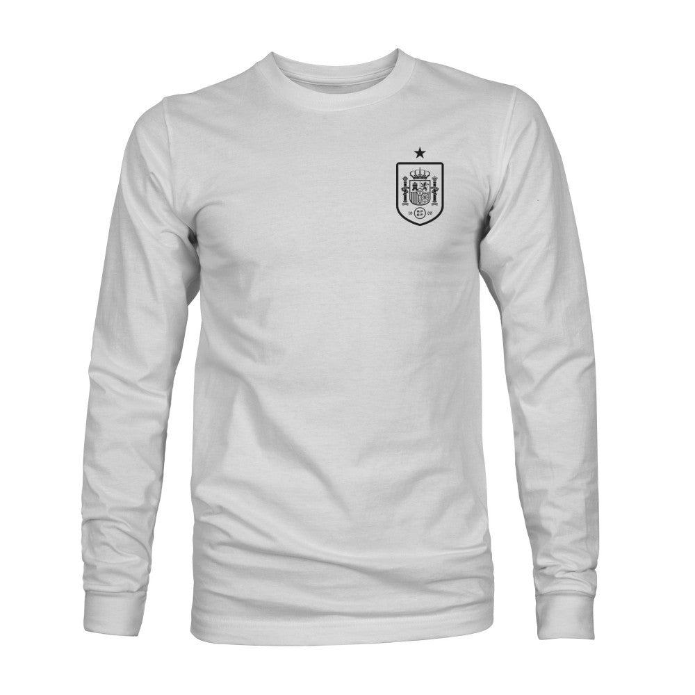 Spain National Team 1863FC Back Team Arch Long Sleeve T-Shirt for sale - Gray 