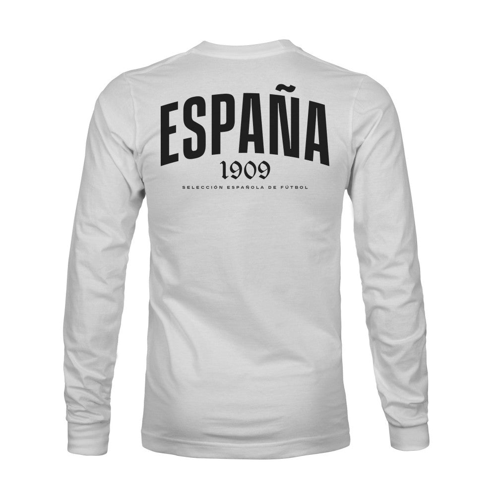 Spain National Team 1863FC Back Team Arch Long Sleeve T-Shirt for sale - Gray 