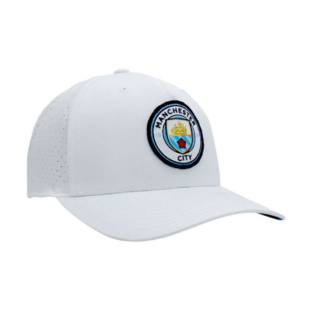 Manchester City 1863FC Mono Badge High Point Adjustable Hat Discount - White 