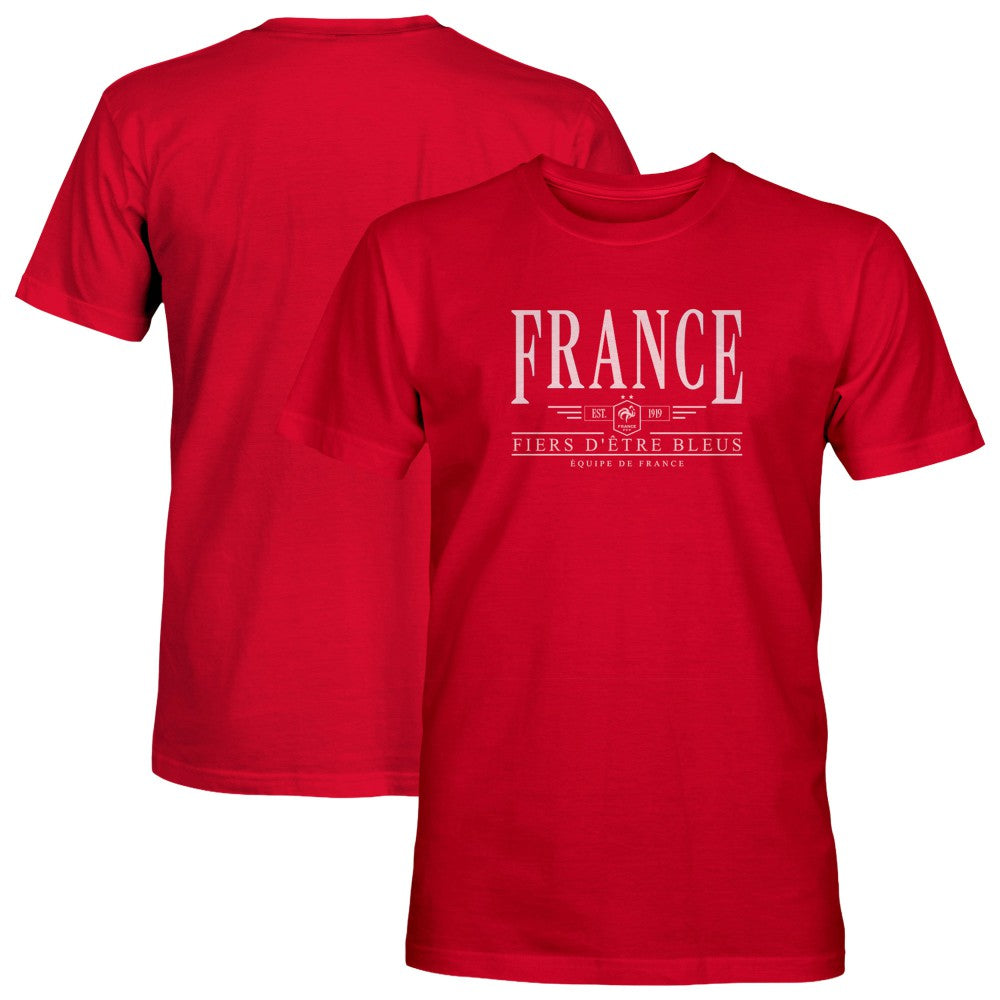France National Team 1863FC Fiers D'etre Bleus T-Shirt for sale - Red 