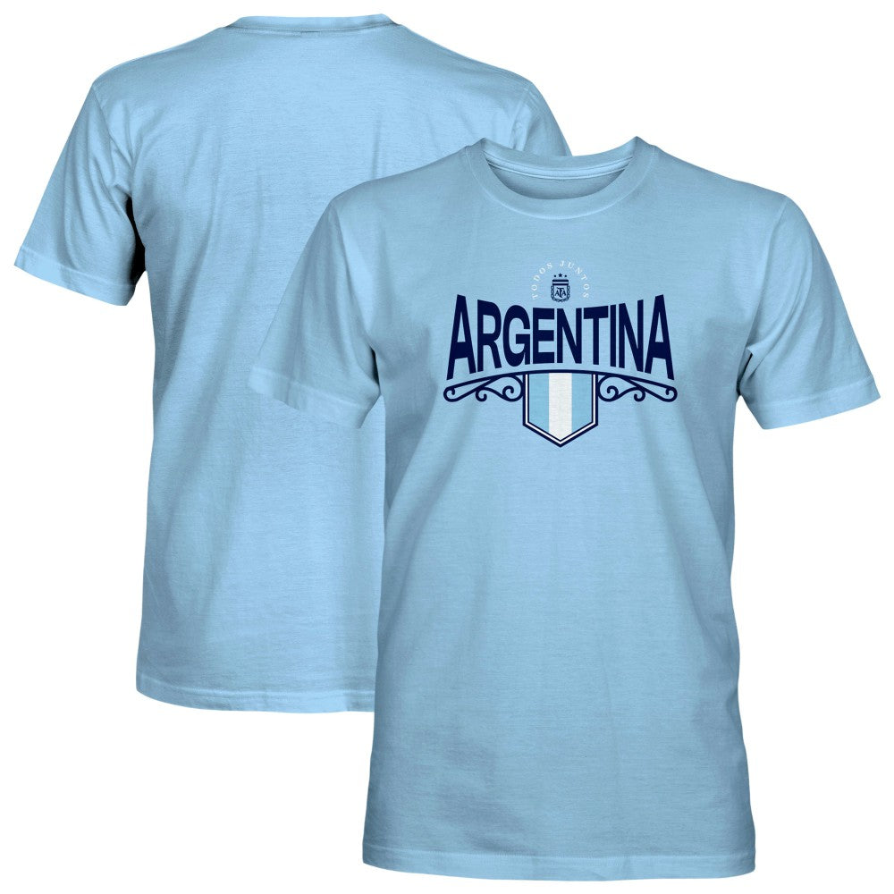 Argentina National Team 1863FC Pennant T-Shirt for sale - Light Blue 