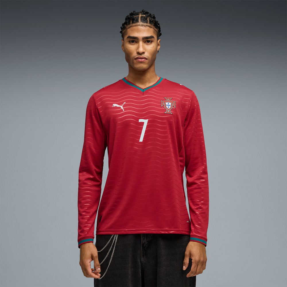 Cristiano Ronaldo Portugal National Team 2026 Home Replica Long Sleeve Jersey for sale - Red 