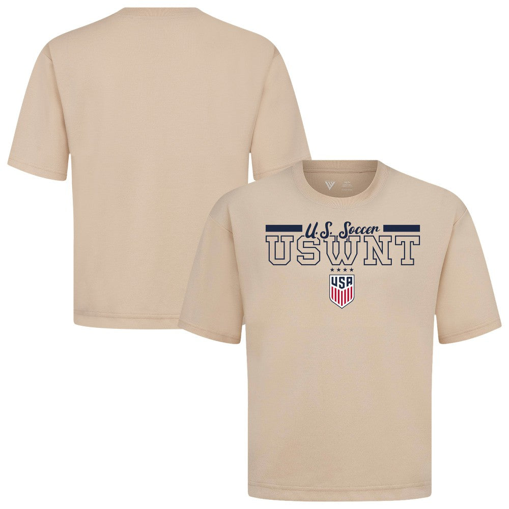 USWNT Levelwear Vanguard Luxe Signature T-Shirt on sale - Khaki 