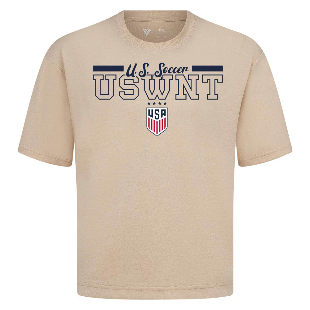 USWNT Levelwear Vanguard Luxe Signature T-Shirt on sale - Khaki 