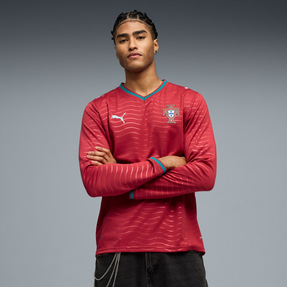 Portugal National Team 2026 Home Replica Long Sleeve Jersey for sale - Red 