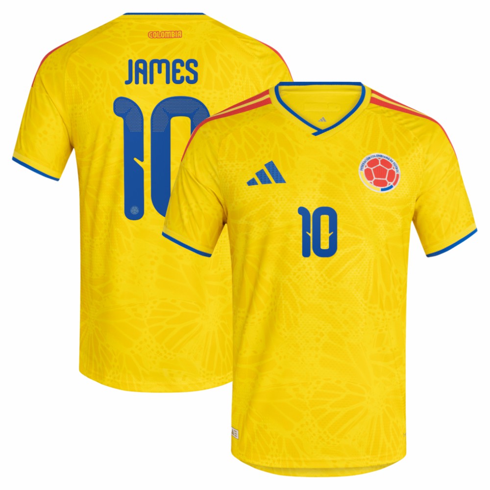 James Rodriguez Colombia National Team 2026 Home Jersey for sale - Yellow 