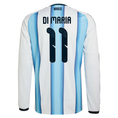 Angel Di Maria Argentina National Team 2026 Home Replica Long Sleeve Jersey for sale - White 