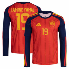 Lamine Yamal Spain National Team 2026 Home Replica Long Sleeve Jersey for sale - Red 