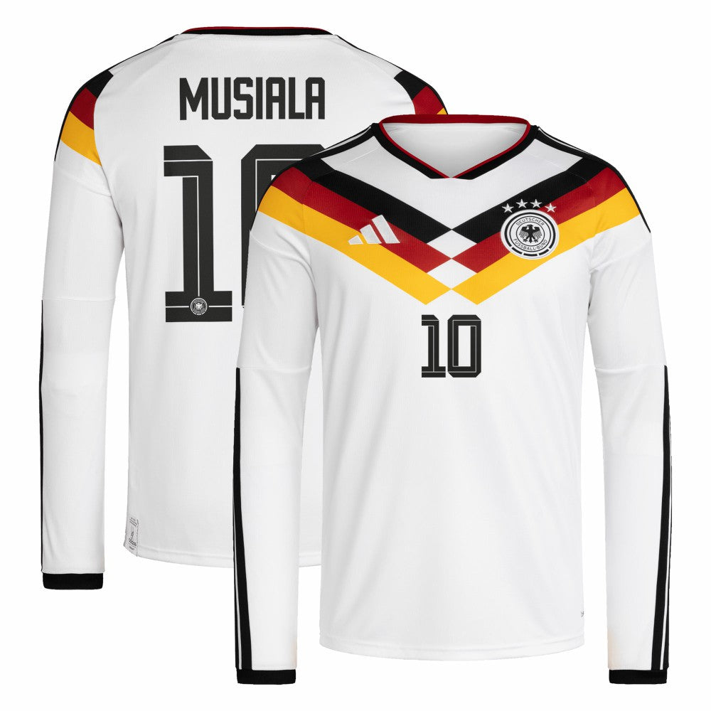 Jamal Musiala Germany National Team 2026 Home Replica Long Sleeve Jersey for sale - White 