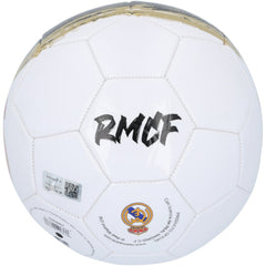 Franco Mastantuono Real Madrid Autographed White/Gold Logo Soccer Ball 
