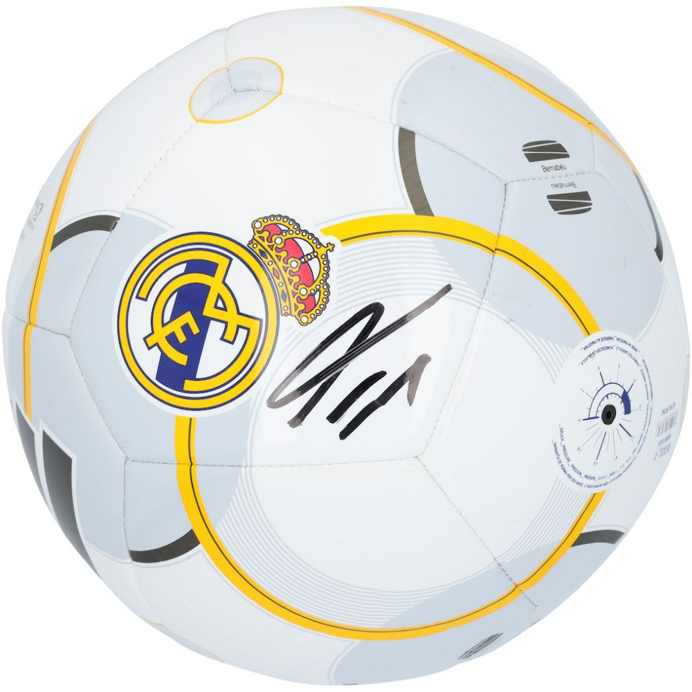 Franco Mastantuono Real Madrid Autographed Gray/Gold Soccer Ball 