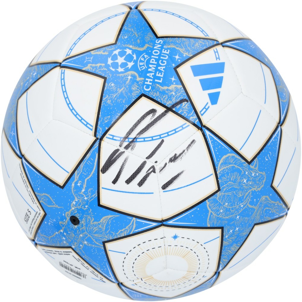 Franco Mastantuono Real Madrid Autographed 2025 UCL Soccer Ball 