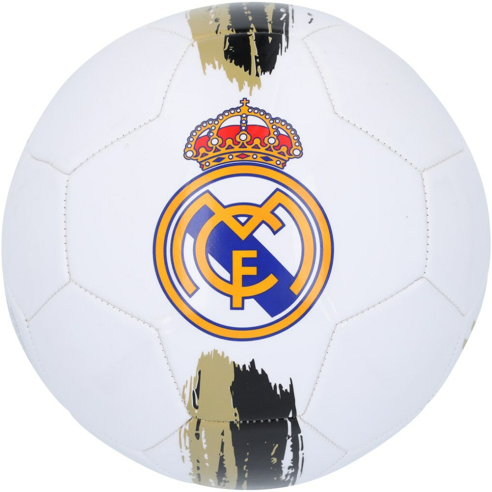Arda Güler Real Madrid Autographed White/Gold Logo Soccer Ball 