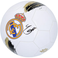 Endrick Real Madrid Autographed White/Gold Logo Soccer Ball 