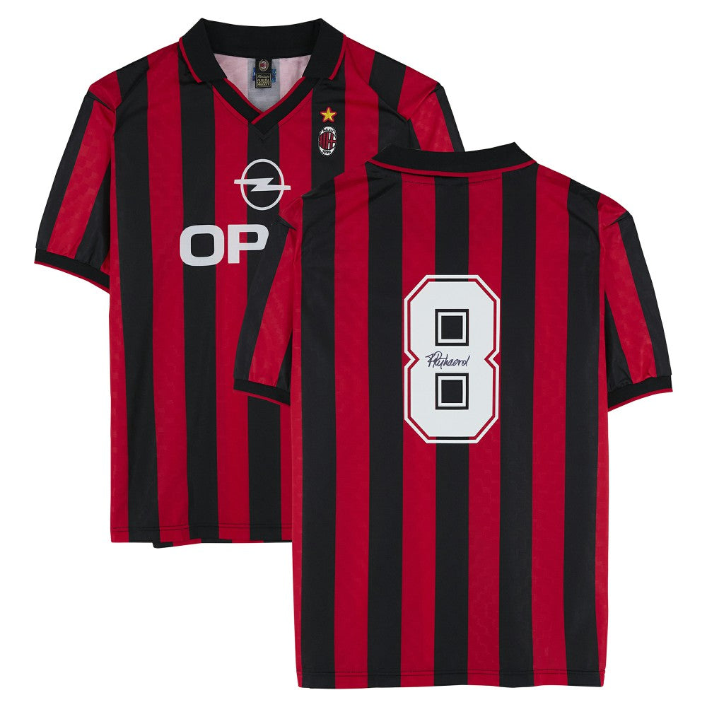 Frank Rijkaard AC Milan Autographed Red/Black Home Jersey  on sale - Icons 