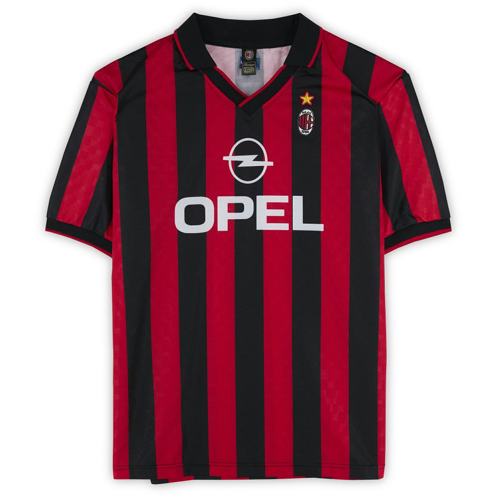 Frank Rijkaard AC Milan Autographed Red/Black Home Jersey  on sale - Icons 
