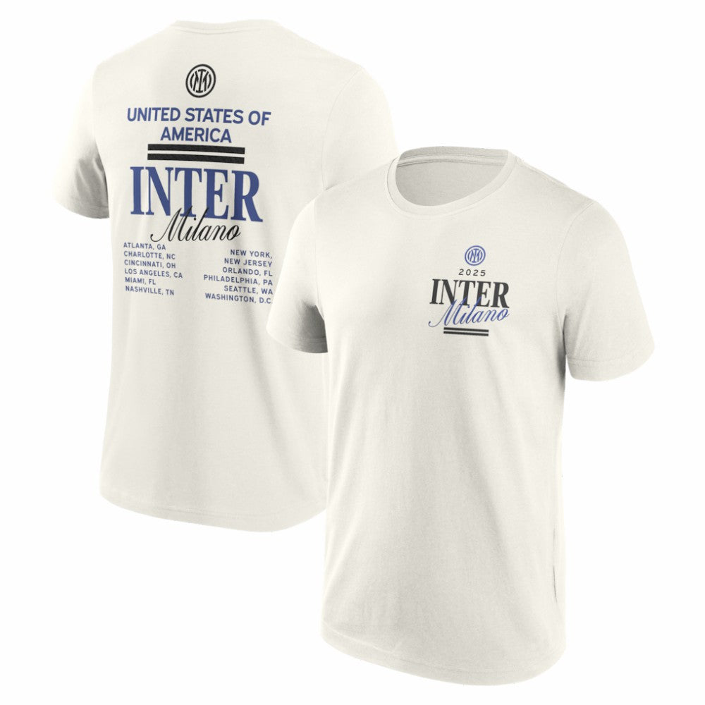 Inter Milan 2025 CWC US Tour T-Shirt Discount - Cream 