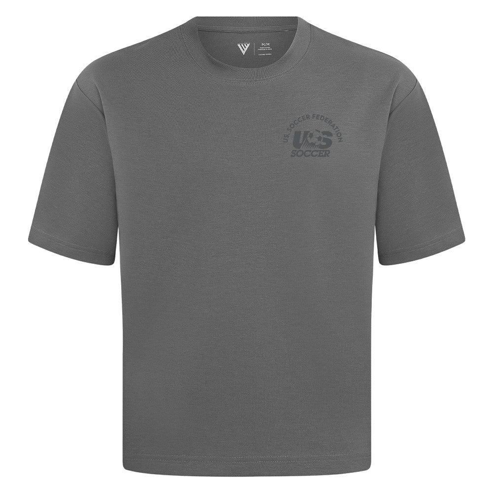USMNT Levelwear Luxe Signature Knit Transit T-Shirt for sale - Gray 