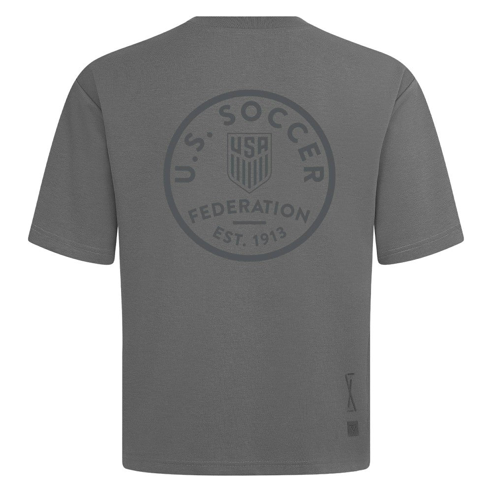 USMNT Levelwear Luxe Signature Knit Transit T-Shirt for sale - Gray 