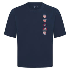 USMNT Levelwear Luxe Signature Knit Timeline T-Shirt for sale - Navy 