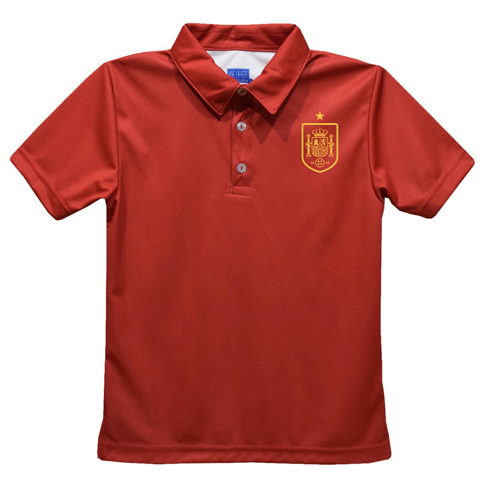 Spain National Team Vive La Fete Toddler Solid Polo for sale - Red 