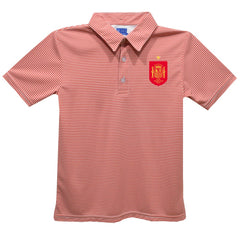 Spain National Team Vive La Fete Toddler Pencil Stripe Polo for sale - Red 